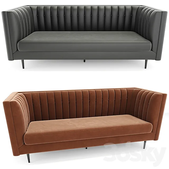 Liang & Eimil Harper Sofa Velvet 3D Model