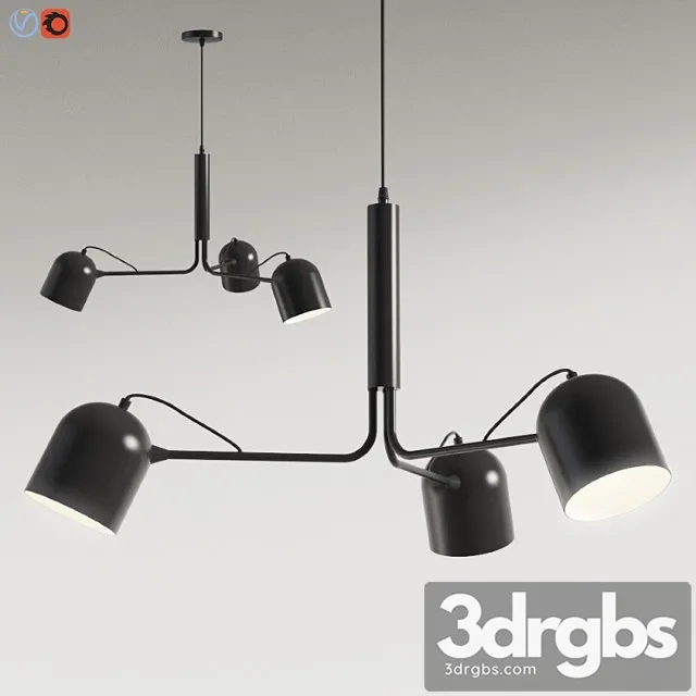 Liang Pendant Lamp Metal Black 3D Model Download