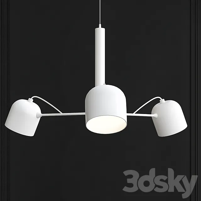 Liang pendant lamp metal white 3D Model Liang pendant lamp metal white 3D Model