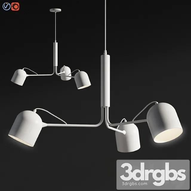 Liang pendant lamp metal white 3D Model Download