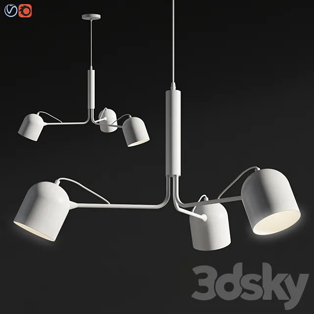 Liang Pendant lamp metal white 3DModel