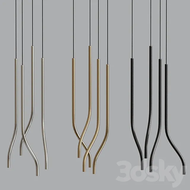 Libra Modular Suspended Lights 3D Model