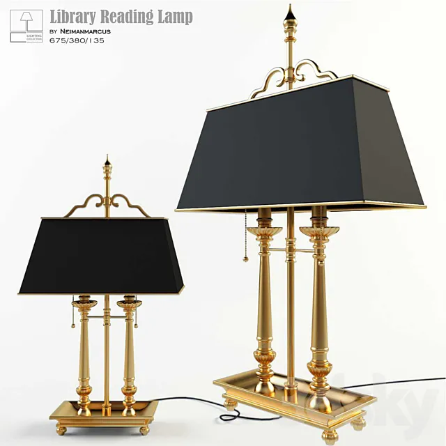Library Reading Lamp 3D Model Library Reading Lamp 3D Model