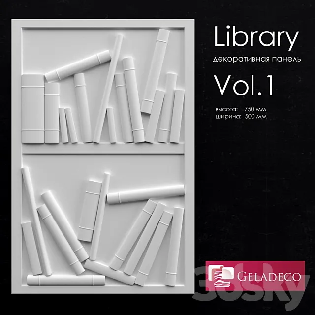 Library vol.1 decorative panel 3D Model