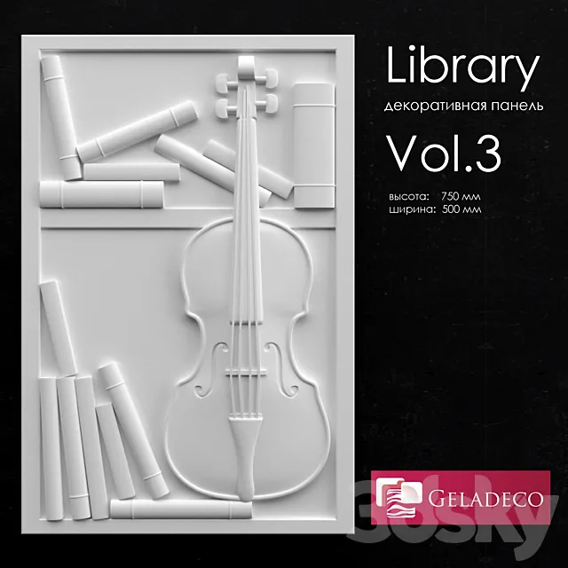 Library vol.3 decorative panel 3D Model