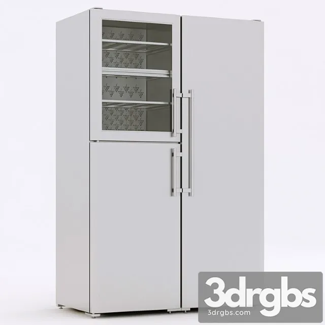 Liebherr Refrigerator Side By Side Sbes 7165 3D Model Download