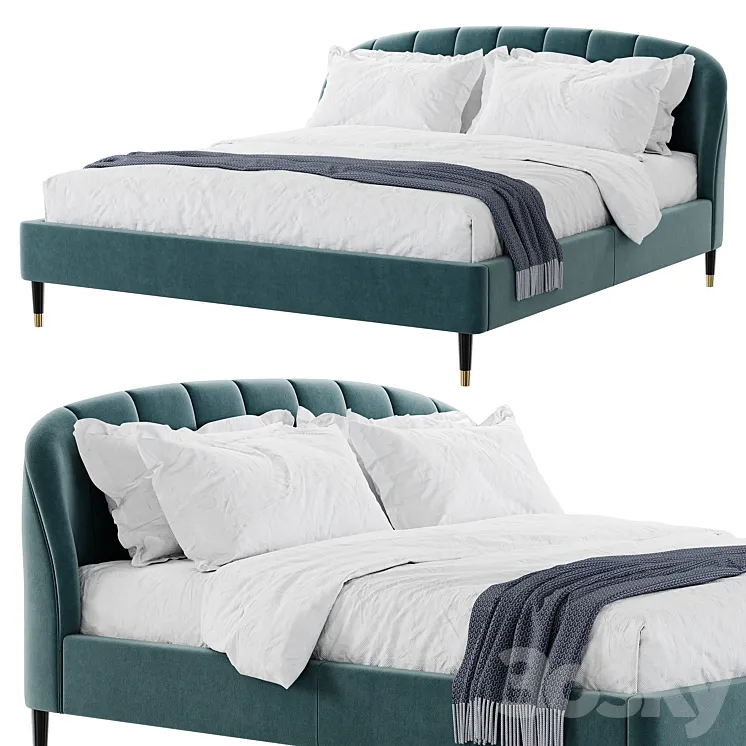 Life Interiors \/ Mabel King Bed 3D Model Free Download