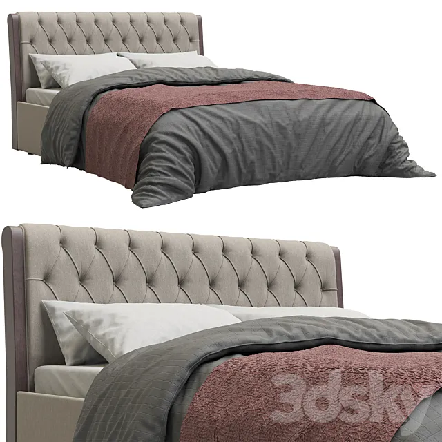 Lifefurniture Jenny Two Bed 3D Model Lifefurniture Jenny Two Bed 3D Model