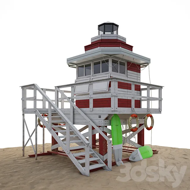 Lifeguard Station 3D Model