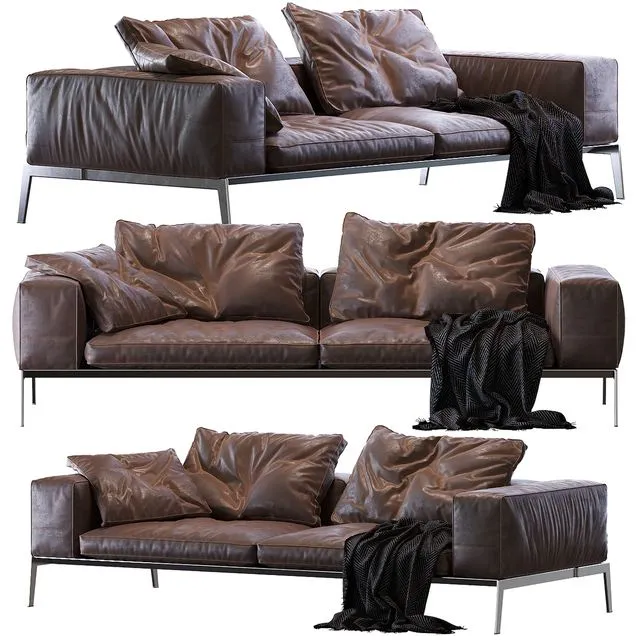 Lifesteel Flexform Sofa 3D Model Lifesteel Flexform Sofa 3D Model