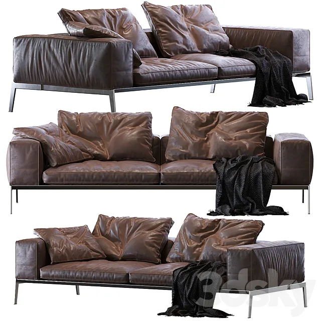 Lifesteel Flexform Sofa 3DModel Lifesteel Flexform Sofa 3DModel