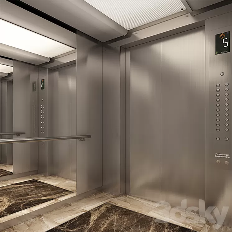LIFT CAR MODEL_ELEVATOR INTERIOR 3D Model