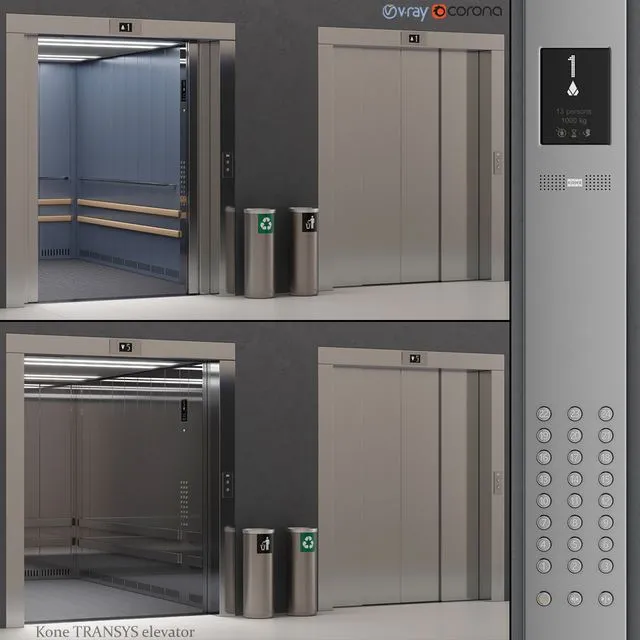 Lift Kone TRANSYS (KDS 300) 3D Model Lift Kone TRANSYS (KDS 300) 3D Model