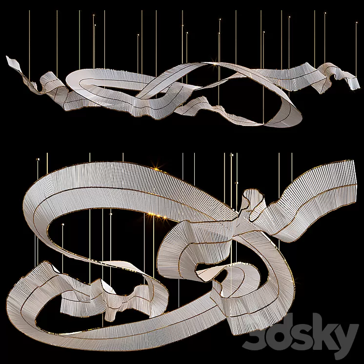 Light composition Vargov Design – Ribbon 3D Model Light composition Vargov Design – Ribbon 3D Model
