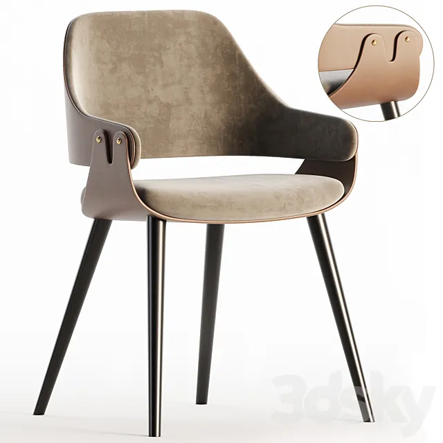 Light luxury dining chair 3D Model Light luxury dining chair 3D Model