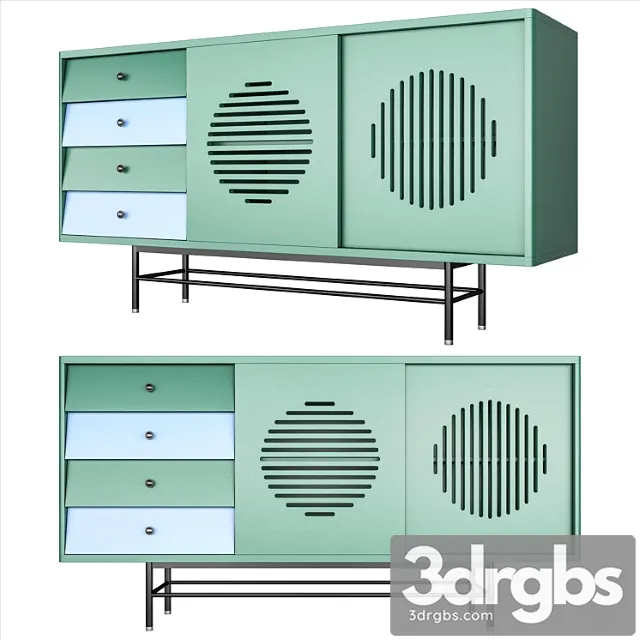 Light luxury modern sideboard 2 3D Model Download