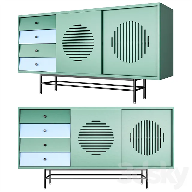 Light luxury modern sideboard 3DModel Light luxury modern sideboard 3DModel