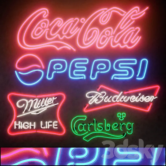 Light modules. Set 15. Neon 3D Model