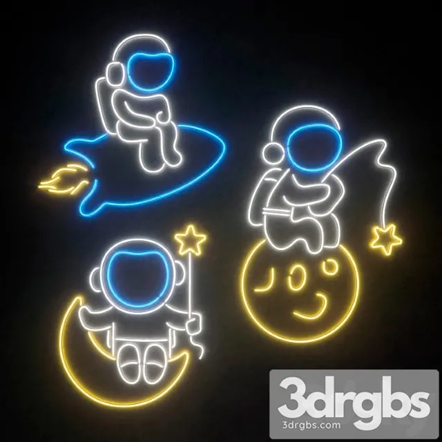 Light modules Set 164 Neon 3D Model Download