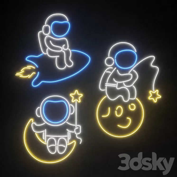 Light modules Set 164 Neon 3D Model Free Download Light modules Set 164 Neon 3D Model Free Download