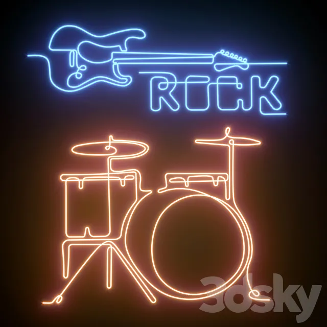 Light modules Set 181 Neon 3D Model Light modules Set 181 Neon 3D Model