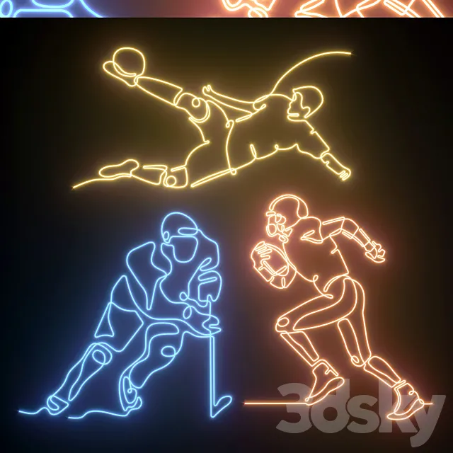 Light modules Set 182 Neon 3D Model Light modules Set 182 Neon 3D Model