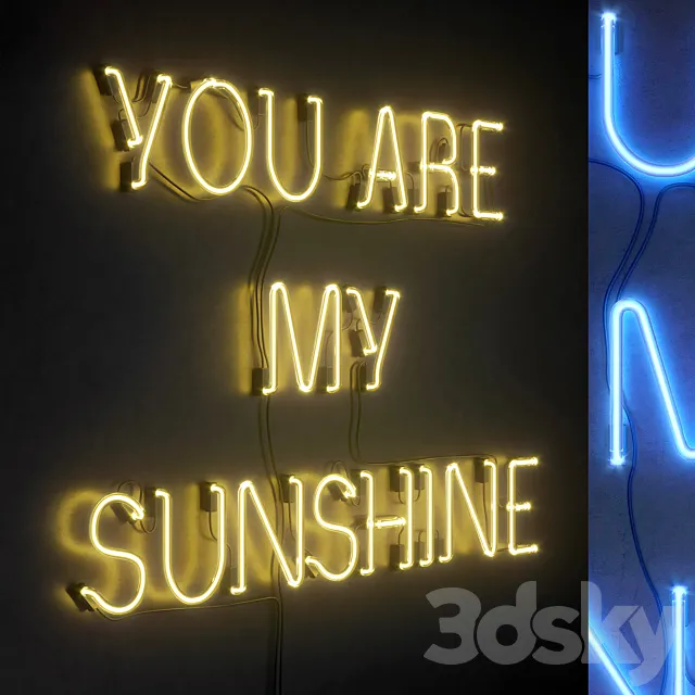 Light modules. Set 40. Neon 3DModel