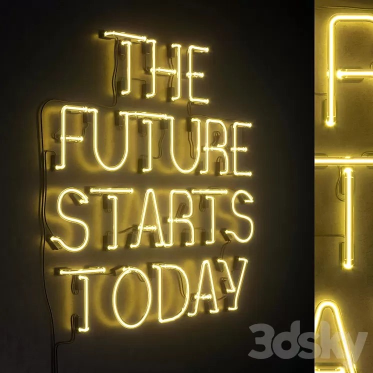 Light modules. Set 55. Neon 3D Model