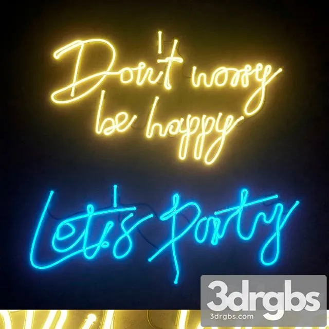 Light Modules Set 57 Neon 3D Model Download