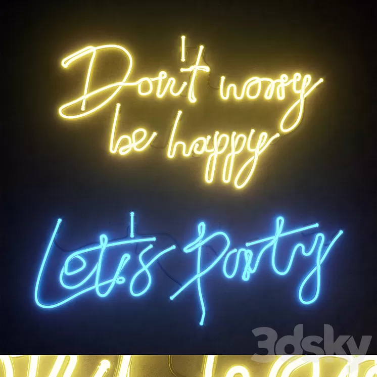 Light modules. Set 57. Neon 3D Model Light modules. Set 57. Neon 3D Model