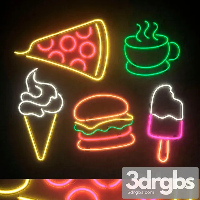 Light Modules Set 63 Neon 3D Model Download