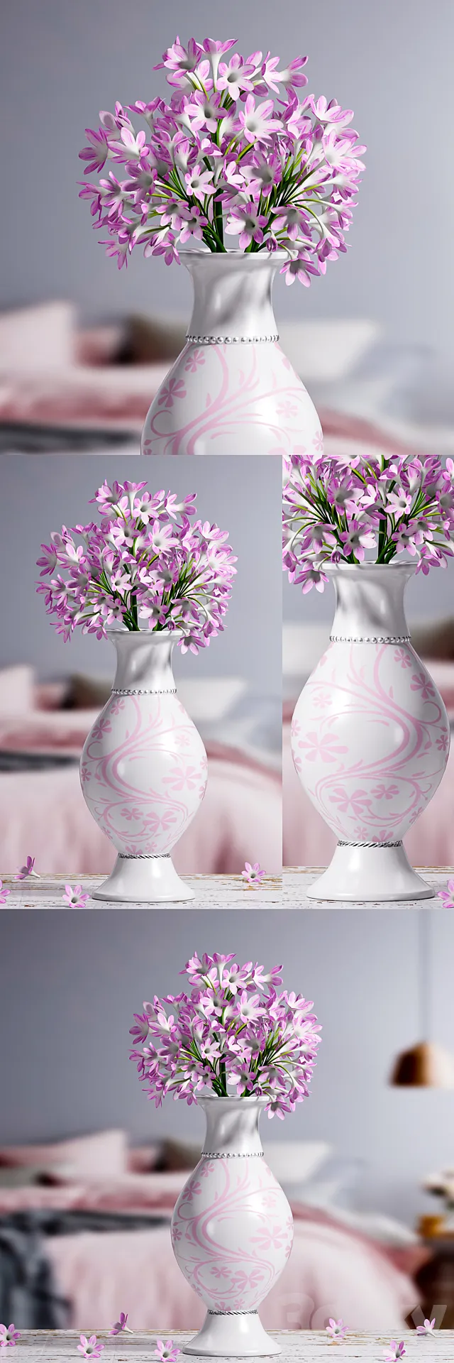 Light pink flower vase 3D Model Light pink flower vase 3D Model