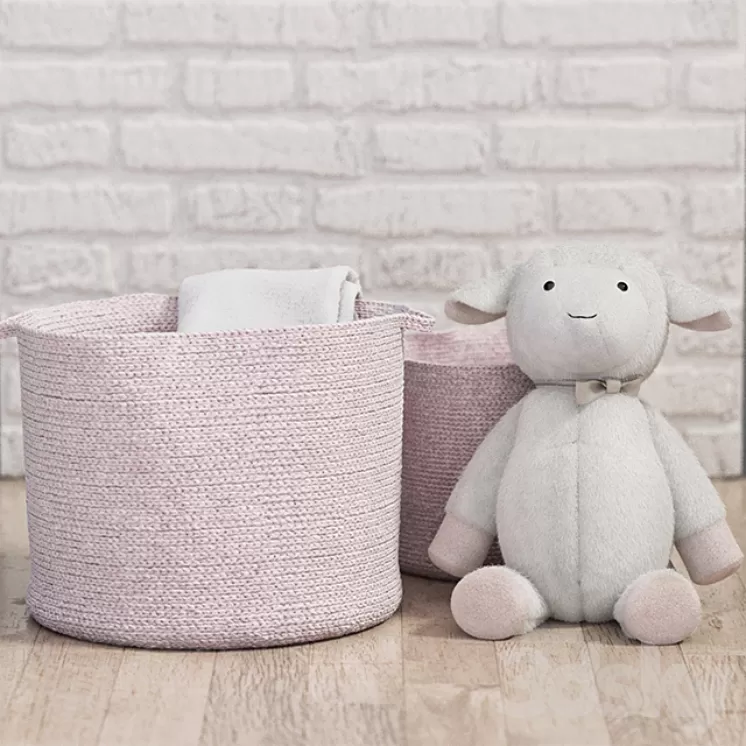 Light Pink Sloan Cotton Rope Storage – Pottery Barn Kids 3D Model