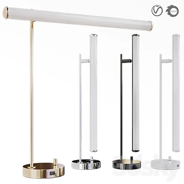 Light Rods LED & USB Table Lamp 3D Model Light Rods LED & USB Table Lamp 3D Model