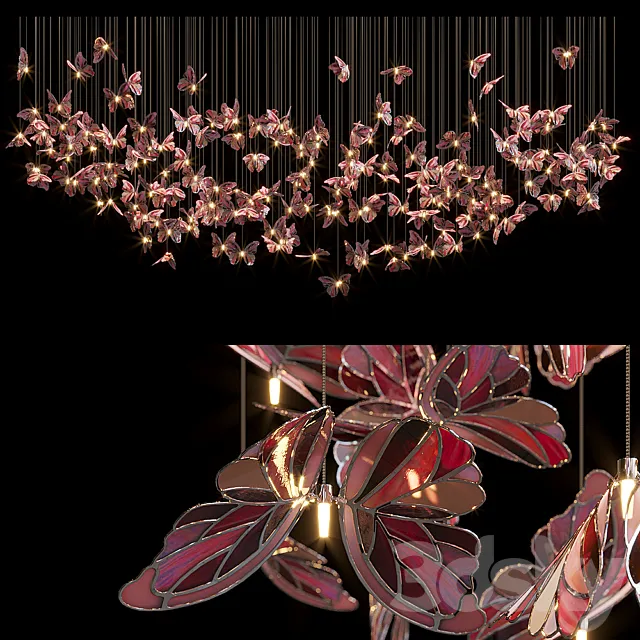 Light stained glass Vargov Design – Butterfly 3DModel