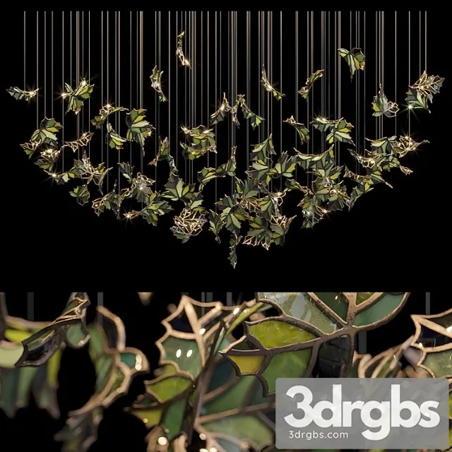 Light Stained Glass Vargov Design Green 2 3D Model Download