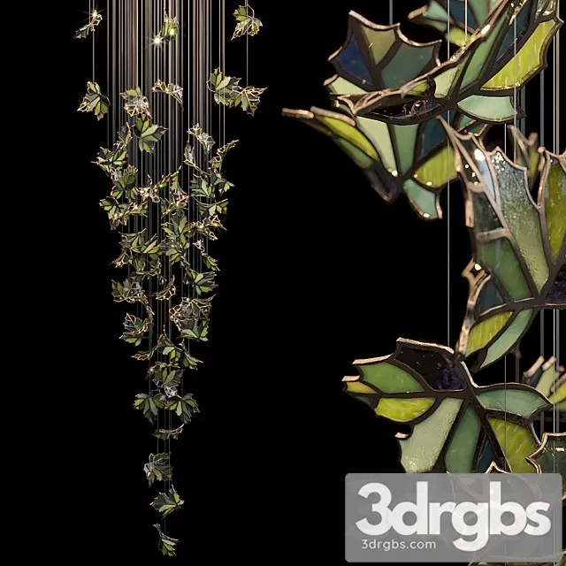 Light Stained Glass Vargov Design Green 3D Model Download