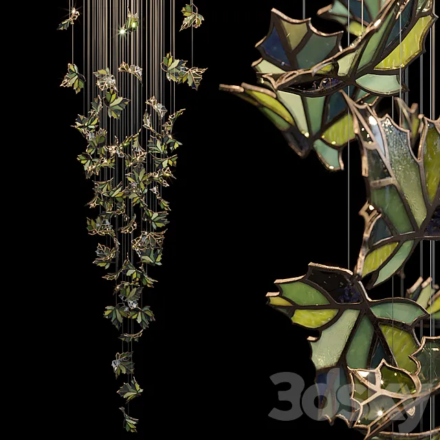 Light stained glass Vargov Design – Green 3DModel