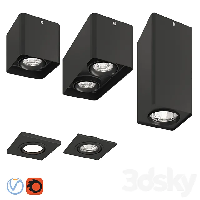 Light Star Monocco Black 3D Model