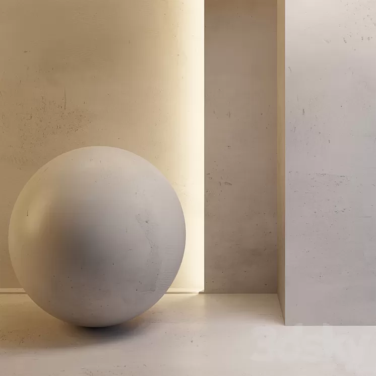 Light wall plaster 3D Model