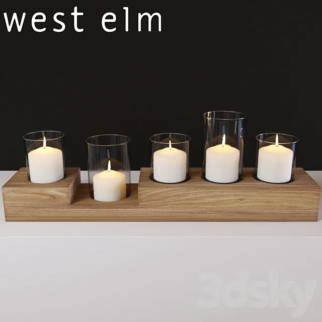 Light Wood Centerpiece by West Elm 3DModel Light Wood Centerpiece by West Elm 3DModel