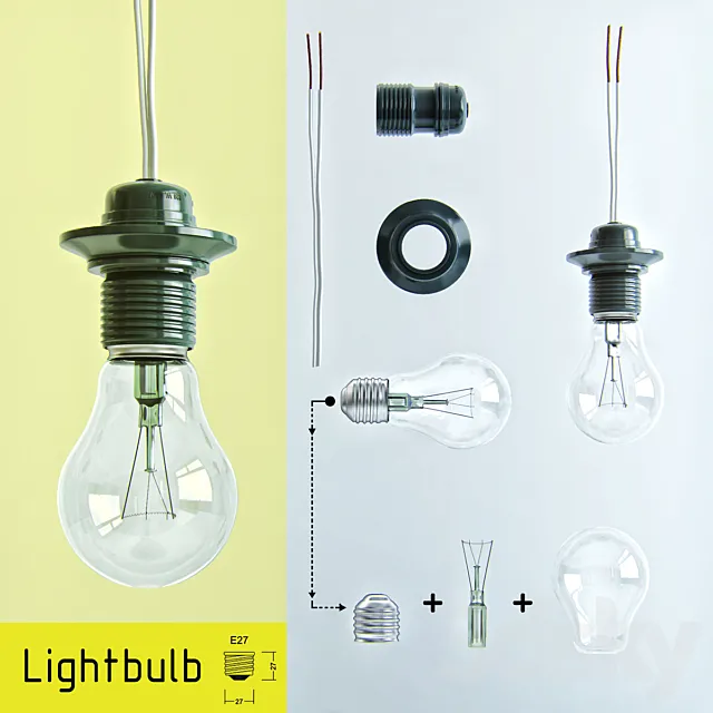 Lightbulb E27 3D Model