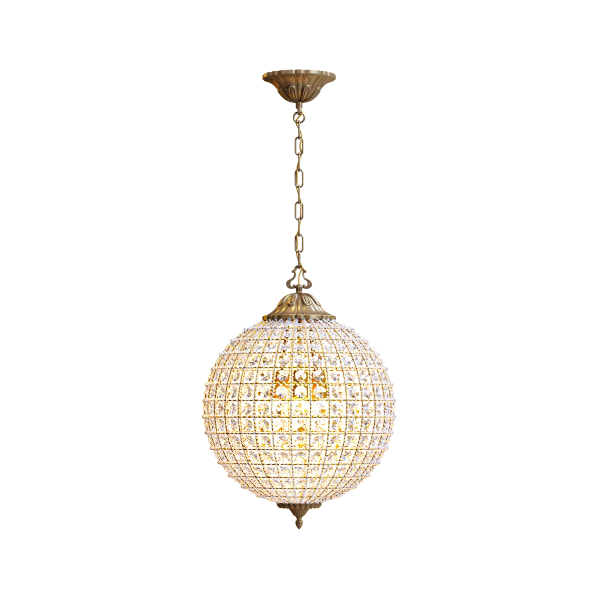 lighting – Alcazar crystal chandelier CH054-3-VBN 3D Model