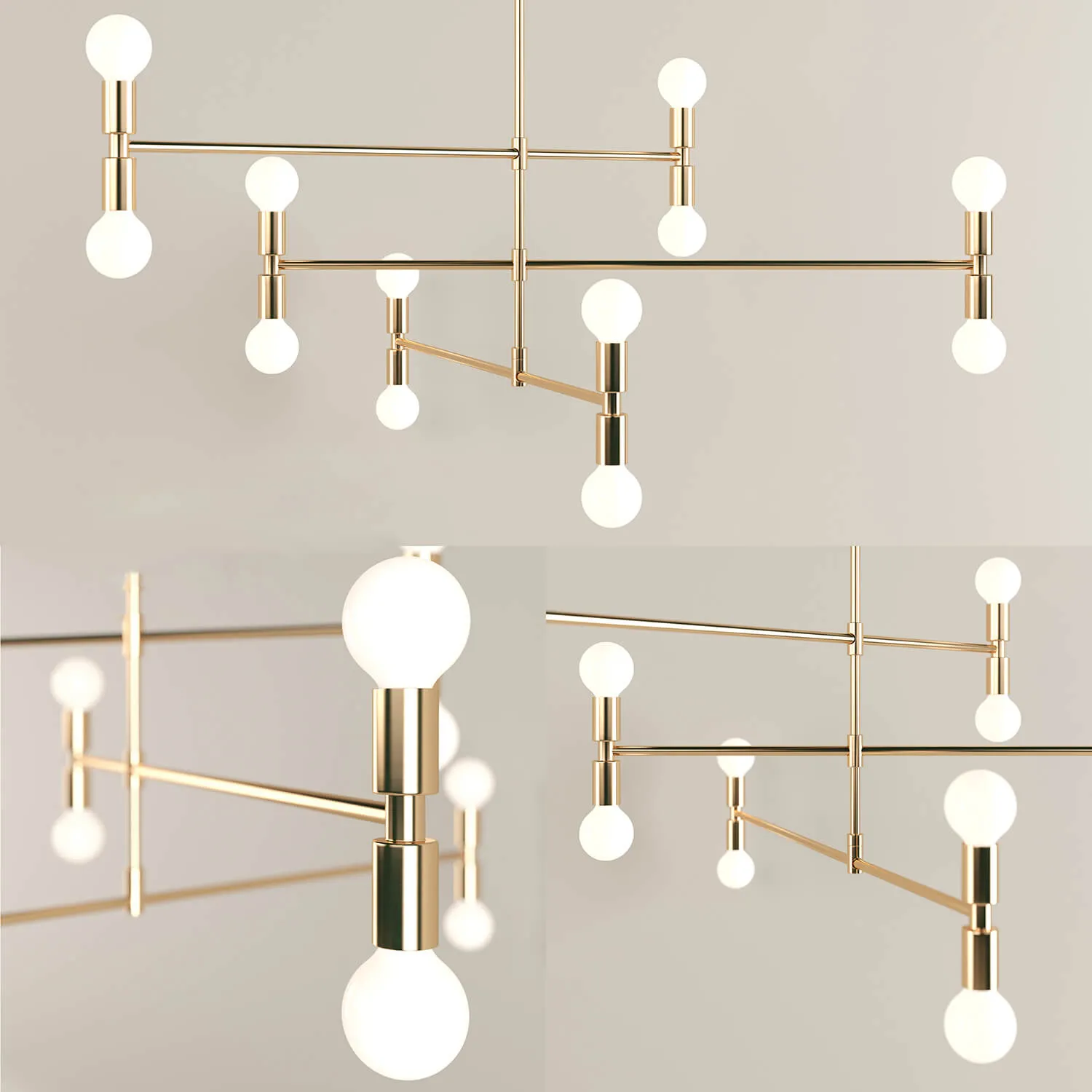 lighting – Atomium ceiling lamp 5 3D Model