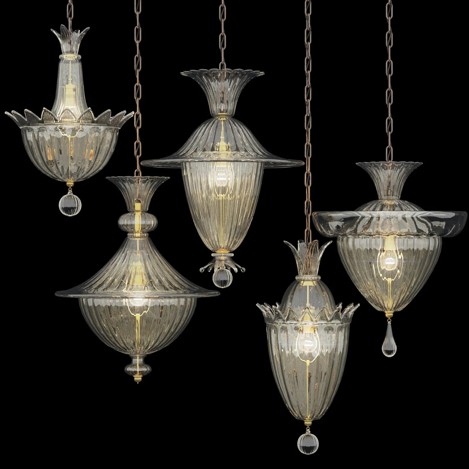 lighting – Barovier&Toso Fanali Veneziani ceiling lamp 3D Model lighting – Barovier&Toso Fanali Veneziani ceiling lamp 3D Model
