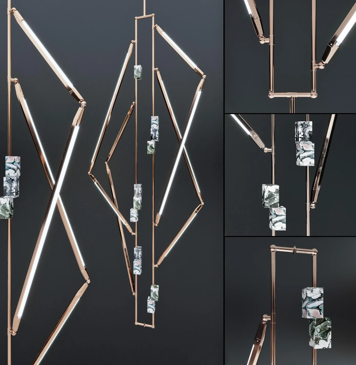 lighting – BB x HH Helix Variant modern ceiling light 3D Model lighting – BB x HH Helix Variant modern ceiling light 3D Model