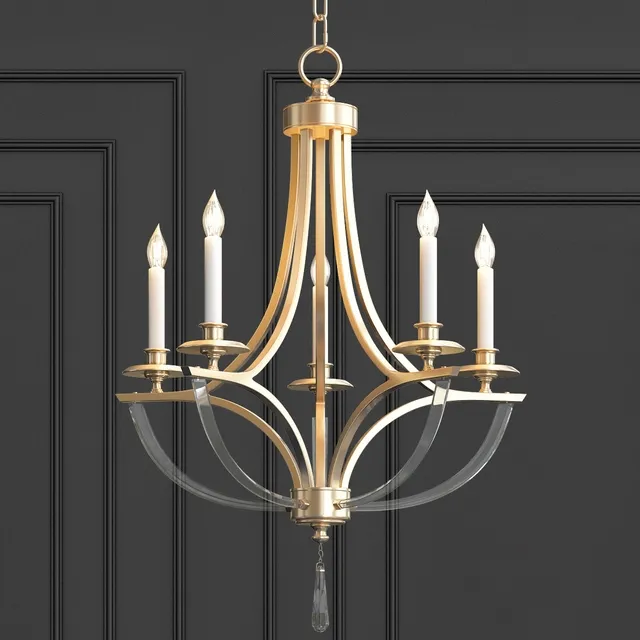 lighting – Bent 5-Light Crystal Chandelier 3D Model lighting – Bent 5-Light Crystal Chandelier 3D Model