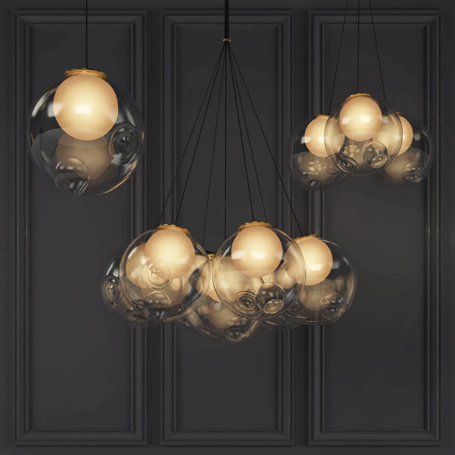 lighting – Bocci Pendant Lamp Set 3D Model lighting – Bocci Pendant Lamp Set 3D Model