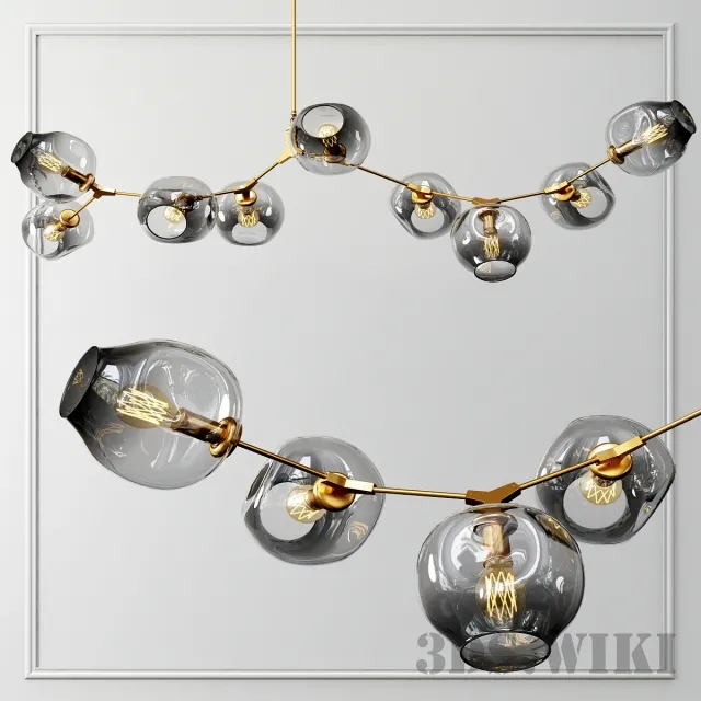 lighting – Branching Bubble – 9 Lights 3D Model lighting – Branching Bubble – 9 Lights 3D Model