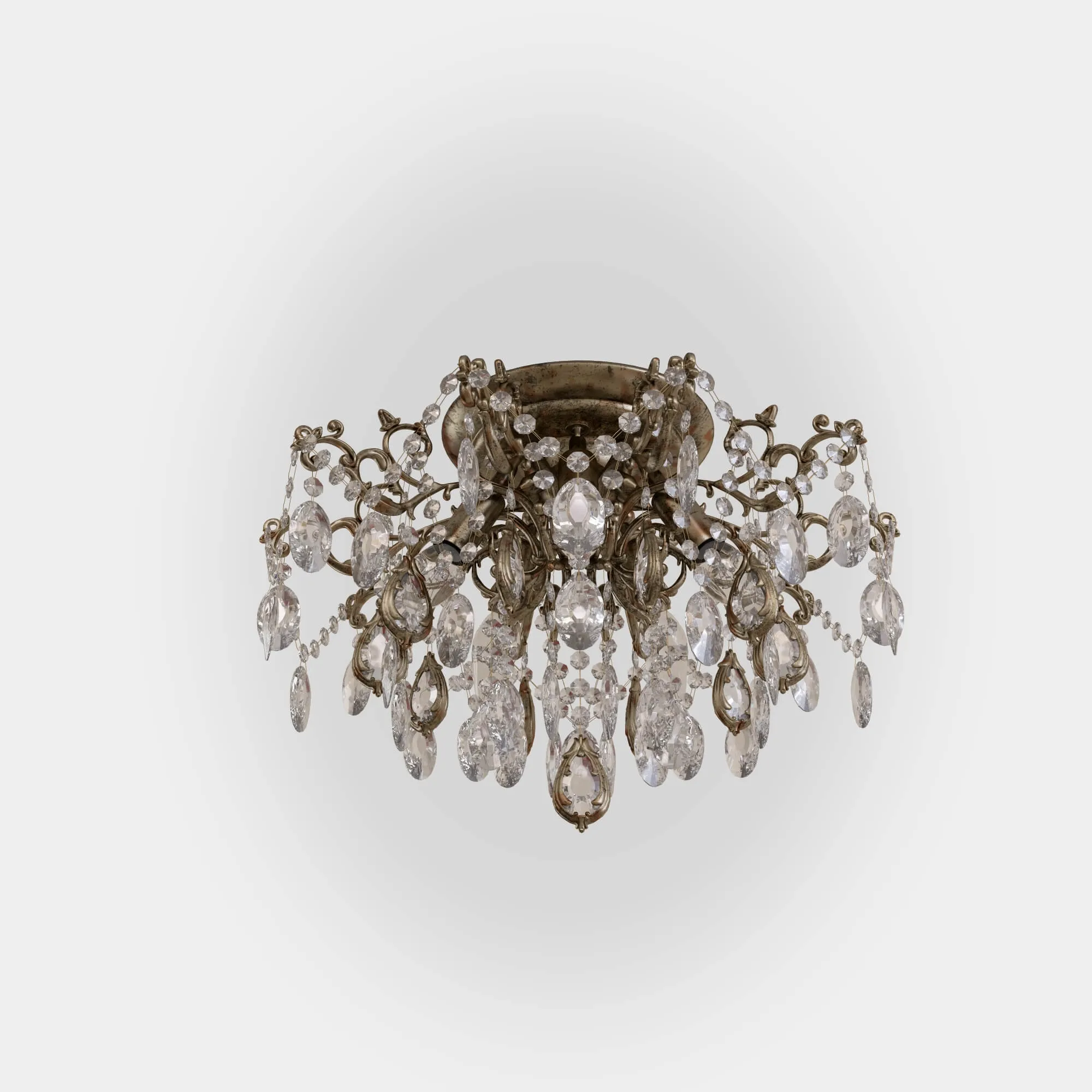 lighting – Ceiling chandelier with crystal Bogate and  2715 Strotskis 3D Model